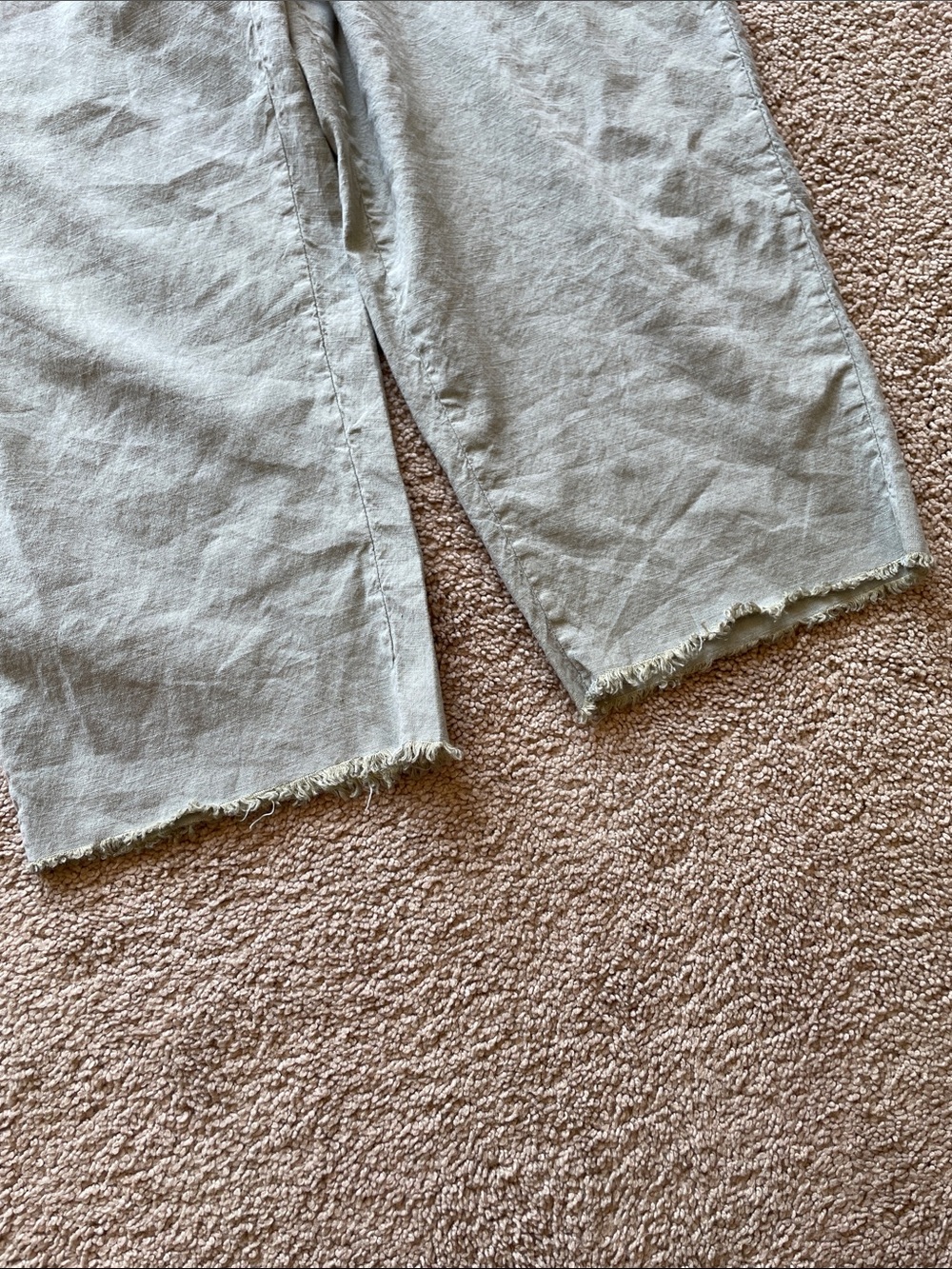 Frank & Eileen Northern Ireland Sage Green Utility Jumpsuit L Flax USA Boho - Picture 14 of 15
